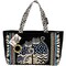 Laurel Burch Medium Tote Zipper Top 15.5"X4.5"X10"-Spotted Cats
